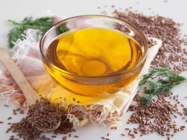 Olio di semi di lino - un rimedio per clistere contro i vermi